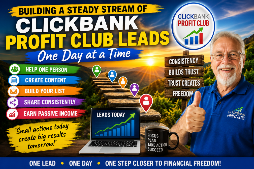 Building a Steady Stream of ClickBank Profit Club Leads One Day at a Time