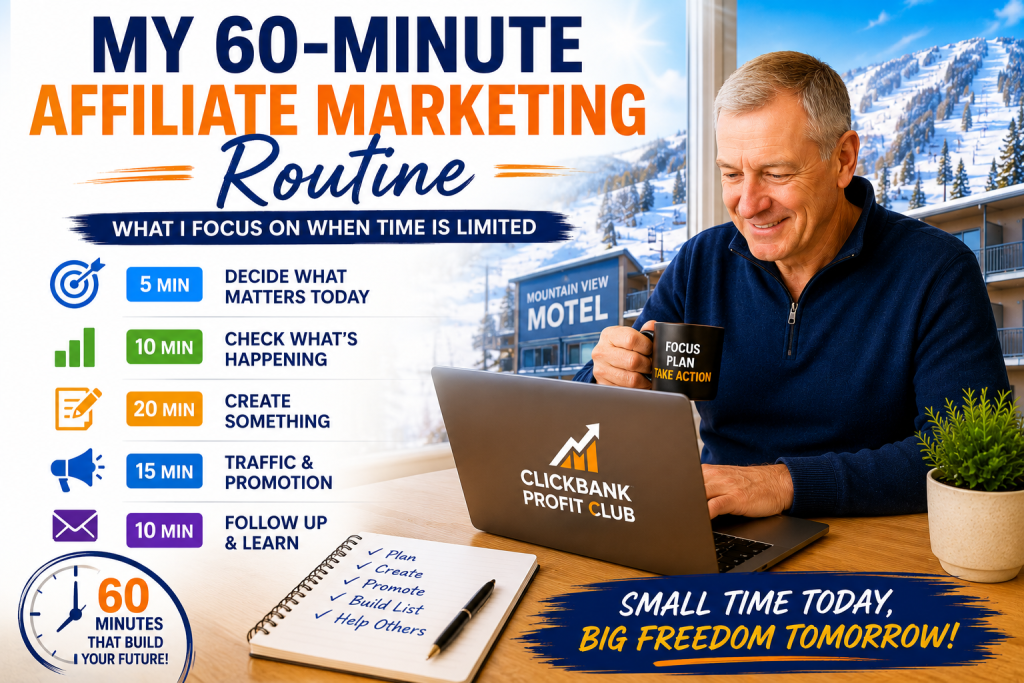 My 60-Minute Affiliate Marketing Routine: What I Focus on When Time Is Limited